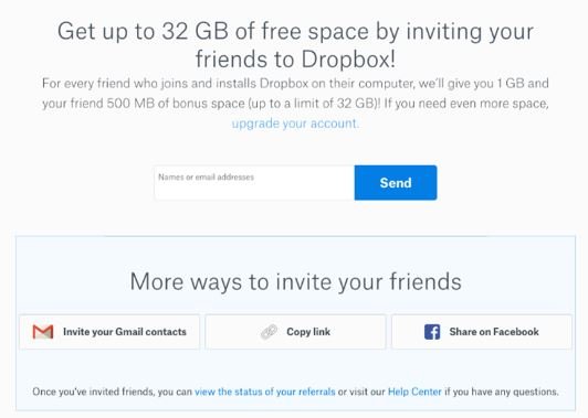 dropbox saas marketing example of a campaign