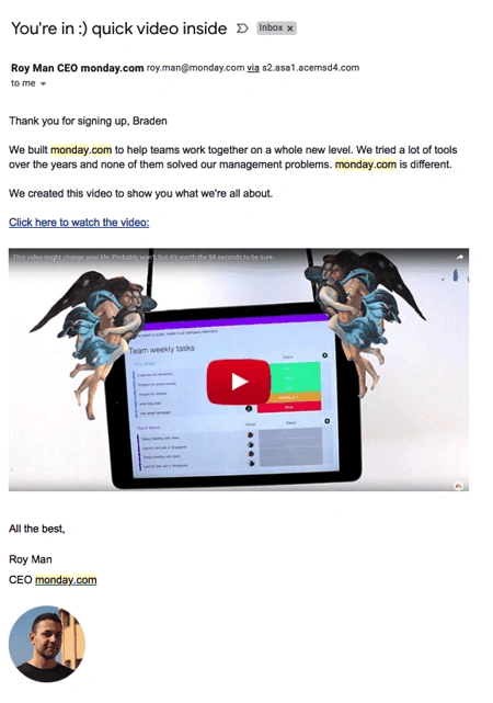 Monday email marketing