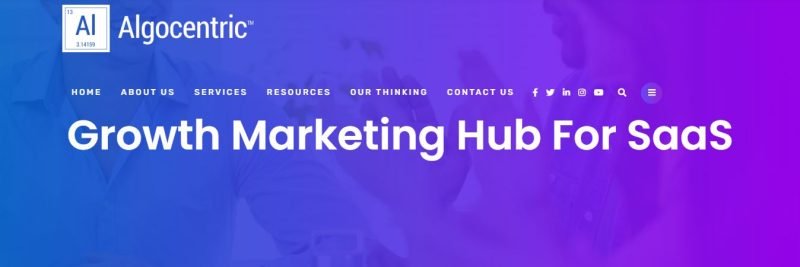 algocentric saas marketing site